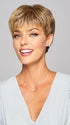 Model is wearing DETERMINATION by GABOR in color BROWN-BLONDE | Medium to Light Brown with Salon Highlights