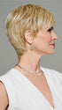 Model is wearing DREAM DEBUT in LIGHT-BLONDE | Medium Blonde Streaked with Pale Gold Highlights