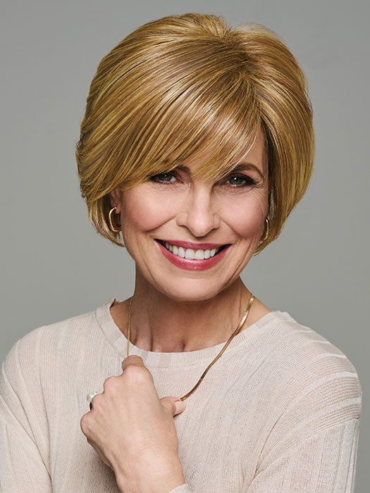 Model is wearing WHIRL in MEDIUM-BLONDE | Chestnut Brown