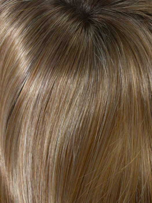GOLDEN NUTMEG | Medium Brown roots with overall Warm Cinnamon base and Golden Blonde Highlights