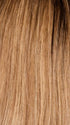 HIGHLIGHTED-BROWN-ROOT | Medium Brown Base with a combination of Light Cool Blond and Dark Warm Blond Highlights.