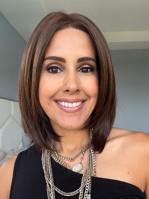 Lorena @faux.hurr.lifee wearing ILA by RENE OF PARIS in color GINGER-BROWN | Medium Auburn Evenly Blended with Medium Brown