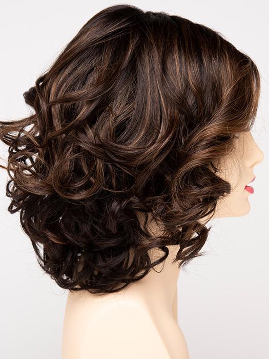 AMARETTO-CREAM | Dark Brown roots with overall Medium Brown base with Honey Blonde highlights