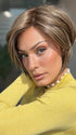 Model is wearing IVY by JON RENAU in shade 8RH14 MOUSSE CAKE | Medium Brown with 33% Medium Natural Blonde Highlights