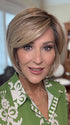 Eileen @crazywiglady is wearing IVY by JON RENAU in color 12FS8 SHADED PRALINE | Light Gold Brown, Light Natural Gold Blonde & Pale Natural Gold-Blonde Blend, Shaded with Medium Brown