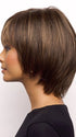 A medium length synthetic wig