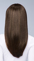 Model is wearing CHARICE in color MC4/10SS ESPRESSO MARTINI | Dark Brown with Lighter Brown Highlights