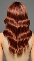 Model is wearing KALIYAH in color MC30/130SS CHERRY COLA | Dark Red with Copper Highlights