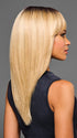 Model is wearing SHANTE by KIM KIMBLE in color MC25/88SS HONEY | Beige Blonde with a Darker Root