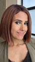 Lorena @faux.hurr.lifee wearing LIA II by ELLEN WILLE in color CINNAMON BROWN ROOTED 33.30.130 | Dark Auburn, Light Auburn and Deep Copper Brown with Dark Shaded Roots