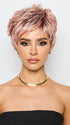 LUCA by Rene of Paris in WATERMELON-R | Rich Pastel Pink Base with Subtle Soft Reddish Tone and Soft Dark Brown Roots