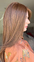 Sandy @i_be_wiggin wearing SCENE STEALER by RAQUEL WELCH WIGS in RL5/27 GINGER BROWN | Warm Medium Brown Evenly Blended with Medium Golden Blonde