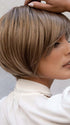 MEADOW by Noriko in DESERT-SAND-R | Soft Sandy Blonde with Dark Brown Roots