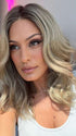 MOLLY by ENVY in color GOLDEN SANDSTONE | Creamy Beige-Blonde with Darker Brown Roots