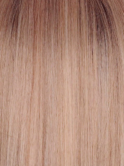 MUSHROOM-MELANGE | A modern mushroom blonde with a mid-brown root, featuring tones of cream, pale chocolate, and soft steel blonde. 