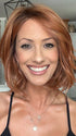 Jenna Fail @jenna_fail wearing NEWPORT by BELLE TRESS in color SIENNA SPICE R | True Light Strawberry Blonde/Red with Low Light and Highlights