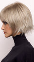 A machine made layered bob with a feathered full fringe
