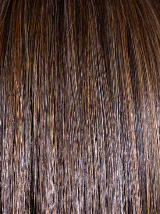 PEANUT BUTTER CHOCOLATE R | Velvety Chocolate Brown Roots that seamlessly transition into Warm, Golden Peanut Butter Tones, creating a luscious, sunlit effect with hints of Caramel and Honey hues woven throughout