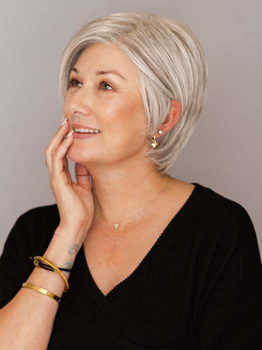 POSH PREMIERE by Raquel Welch in RL56/60 SILVER | Lightest Gray Evenly Blended with Pure White