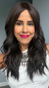 Lorena @faux.hurr.lifee wearing POSH WAVEZ by LORENA in color DARK CHOCOLATE | Dark Brown and Medium Brown Evenly Blended