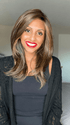 Supriya Surender @baldieboo wearing SPOTLIGHT ELITE by RAQUEL WELCH WIGS in color RL8/29SS SHADED HAZELNUT | Warm Medium Brown Evenly Blended with Ginger Blonde with Dark Roots
