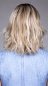 Model is wearing REBECCA by BELLETRESS in color BUTTERBEER R | Dark Brown Base and Root that transitions smoothly into a buttery blonde, infused with creamy honey and toffee tones