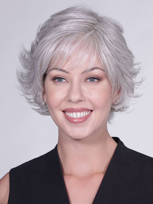 Model is wearing ROMA by BELLETRESS in color OYSTER-GRAY OYSTER GRAY | A mixture of Lightest Gray and a hint of White