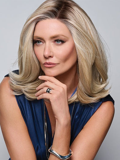 RL19/23SS SHADED BISCUIT | Light Ash Blonde Evenly Blended with Cool Platinum Blonde with Dark Roots