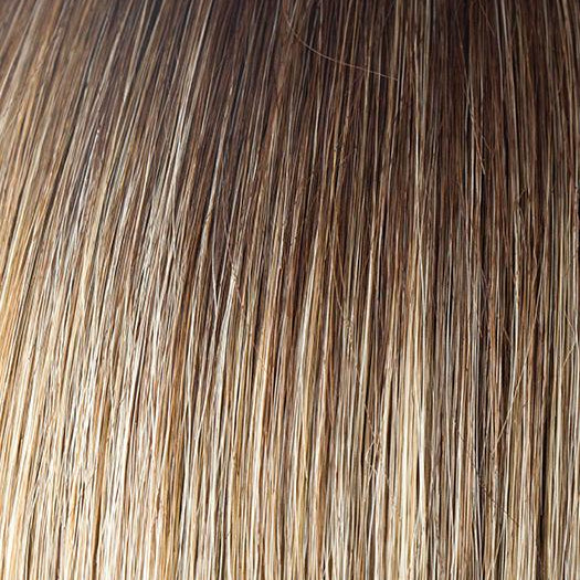 CREAMY-TOFFEE-LR | Longer Dark Roots with Light Platinum Blonde and Light Honey Blonde