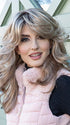 A voluminous synthetic wig
