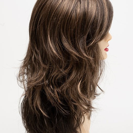AMARETTO-CREAM | Dark Brown roots with overall Medium Brown base with Honey Blonde highlights