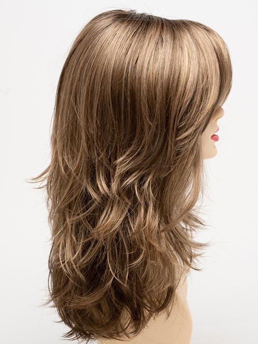 TOASTED-SESAME | Medium Brown roots with overall Warm Cinnamon base and Golden Blonde highlights