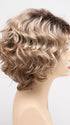 SPARKLING-CHAMPAGNE | Medium Brown roots with overall Strawberry Blonde base and soft Golden Blonde highlights