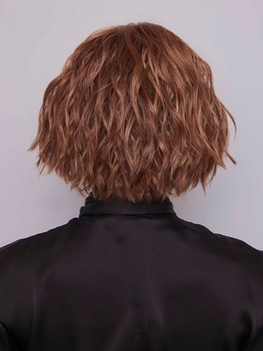 ROSANNA by RENE OF PARIS in color CARAMEL SWIRL | A blend of Warm Caramel, Chocolate Brown, Honey-Toned Blonde with Brown Roots