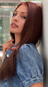 GLAM by TresAllure in 10/130R | Bright Red with Medium Brown Roots