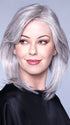 A layered haircut paired with curtain bangs 