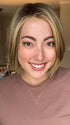 Jen Brown @being_mrs_brown wearing SHELBY by JON RENAU in color 24BT18S8 SHADED MOCHA | Medium Natural Ash Blonde & Light Natural Gold Blonde Blend, Shaded with Medium Brown