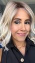 Lorena @faux.hurr.lifee wearing SIMMER ELITE by RAQUEL WELCH in color RL19/23SS SHADED BISCUIT | Light Ash Blonde Evenly Blended with Cool Platinum Blonde with Dark Roots