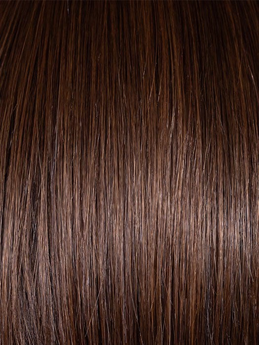 SOFT AMBER BROWN-R  | A warm rooted, amber-toned shade blending golden and red hues over a medium brown base.