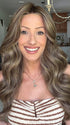 Jenna @jenna_fail wearing SOPHIA by BELLE TRESS in color CAPPUCINO LATTE R | A Deep Brunette with blonde and red highlights throughout
CAPPUCINO LATTE R | A Deep Brunette with blonde and red highlights throughout