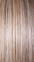 SPARKLING CHAMPAGNE R | Medium Ash Brown roots transition into Shimmering Champagne Blonde characterized by Pale Golden Hues with subtle Ivory and Platinum undertones reminiscent of a sparkling glass of bubbly