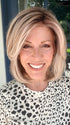 Shannon @shannonwigsout is wearing STREISAND by BELLE TRESS in color MILKSHAKE BLONDE R | A mixture of Light Sandy Brown, Highlighted with Light Ash Blonde with a Hint of Light Platinum Blonde with a Medium Root Color
