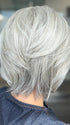 Model is wearing TAILORED ALLURE by RAQUEL WELCH in color TAILORED ALLURE in color L51/61 ICED GRANITA | Lightest Grey Progresses to a Deep Grey at the Nape