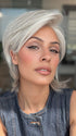 Model is wearing TAILORED ALLURE by RAQUEL WELCH in color TAILORED ALLURE in color L51/61 ICED GRANITA | Lightest Grey Progresses to a Deep Grey at the Nape