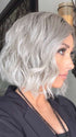 Nichole Corbett @nicholealee wearing NYX by RENE OF PARIS in color SILVER OYSTER R | Silver and Beige blended base with Rich Brown Root tone. Great substitute tone for Blond