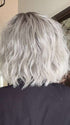 Nichole Corbett @nicholealee wearing NYX by RENE OF PARIS in color SILVER OYSTER R | Silver and Beige blended base with Rich Brown Root tone. Great substitute tone for Blond