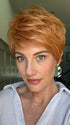 Jenny B. @thewiggygirl wearing PALO ALTO by BELLETRESS in color SIENNA SPICE | A true light strawberry blonde/red with low light and highlights
