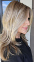 Natalie @vanish.into.thin.hair wearing MIRANDA LITE by JON RENAU in color 12FS8 SHADED PRALINE | Light Gold Brown, Light Natural Gold Blonde & Pale Natural Gold-Blonde Blend, Shaded with Medium Brown
