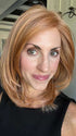 Lisa Mullins @beautifulyouwigreviews wearing SANTA BARBARA by BELLETRESS in color SIENNA SPICE | A true light Strawberry Blonde/Red with Low Light and Highlights
