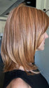 Lisa Mullins @beautifulyouwigreviews wearing SANTA BARBARA by BELLETRESS in color SIENNA SPICE | A true light Strawberry Blonde/Red with Low Light and Highlights
